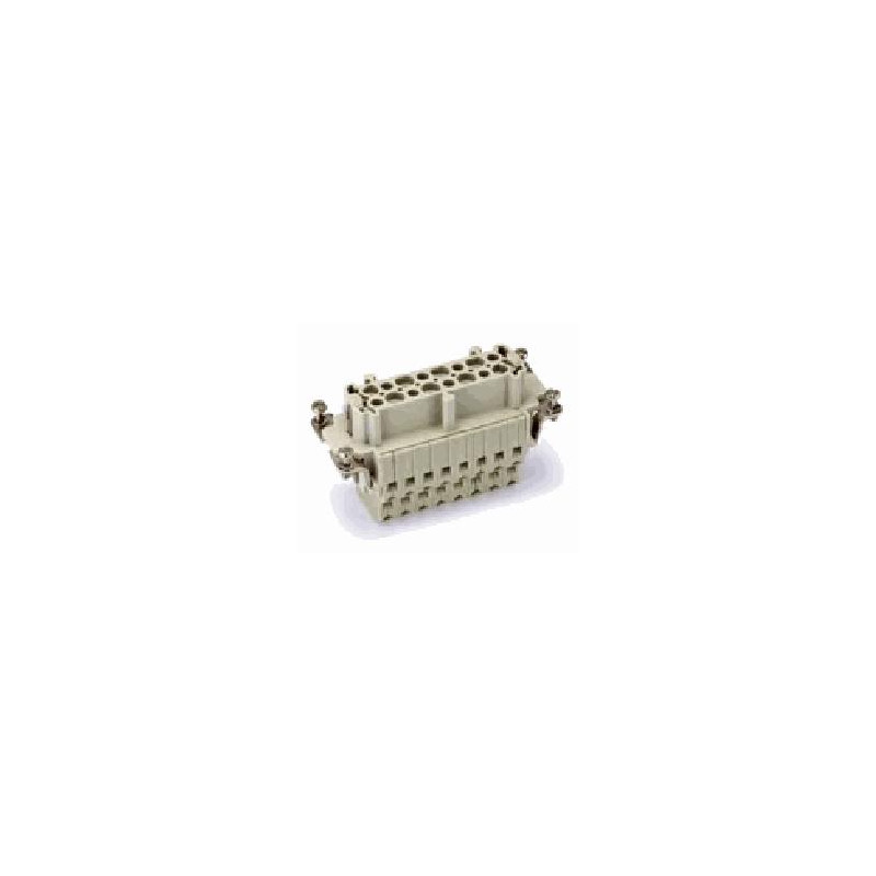 Insert HE, Raccordement à ressort, femelle, 16 pin, 16A, Polycarbonate, 16B|32B 
